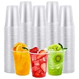 FOCUSLINE 300pack 12 oz Clear Plastic Cups Disposable, Plastic Clear Cups Reusable, Clear Plastic Dr