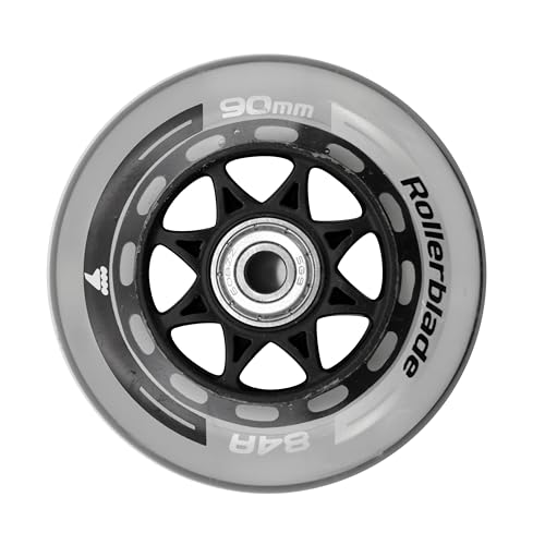 Rollerblade Unisex - Adult 90MM/SG9 Wheel/Bearing XT (8PCS) Wheels, Clear, One Size