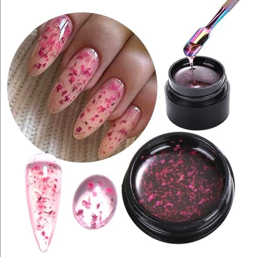 Esmalte en gel flores secas 5ml rosa y azul miniatura 3