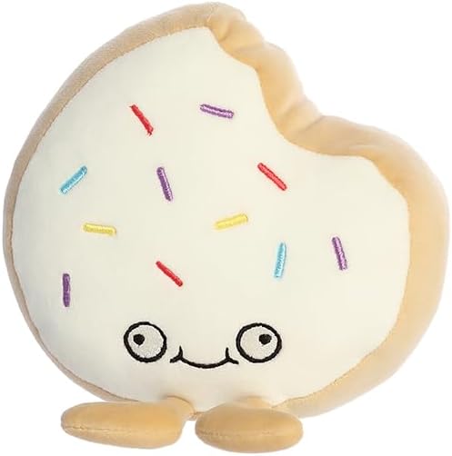Aurora® Crazy Wackadoodles™ Shura Sugar Cookie™ Stuffed Animal - Squishy Materials for Playful Fun - Perfect for Birthdays, Adults and Kids All Ages - White 7 Inches