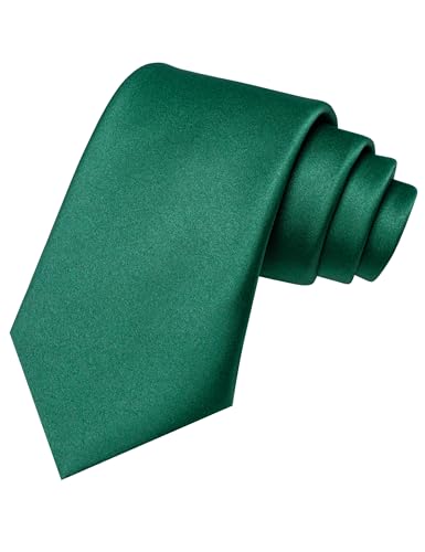Image of RBOCOTT Solid Color Tie and Pocket Square Hankerchief with Lapel Pin Set for Men