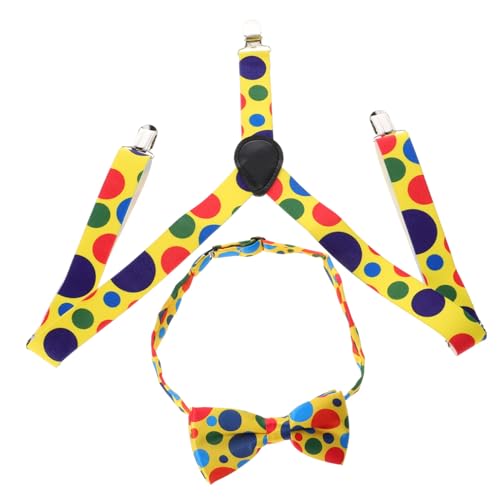 BESPORTBLE 1 Set Dot Suspender Bow Tie Costume Comfortable Accessory for Halloween Cosplay and Theme Parties Photo Prop for Boys