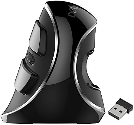 GooDGo M618 Plus Ergonomic Vertical Mouse Wireless USB Gaming Optical Mice Adjustable Sensitivity 800/1000/1600 DPI with Nano Receiver Detachable Palm Rest for PC Computer Laptop Desktop Notebook