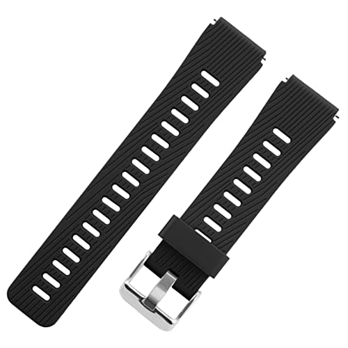 Hijiawee Replacement Band for Casio F-84/F-91W/F-94/F-105/A158/A168, Soft Silicone Watch Strap for Casio A158 Series (SL,Black)