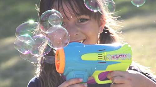 Little Kids Fubbles Fubblezooka Big Bubble Blowing Gun Includes 4 oz of Bubble Solution, Pink/Purple