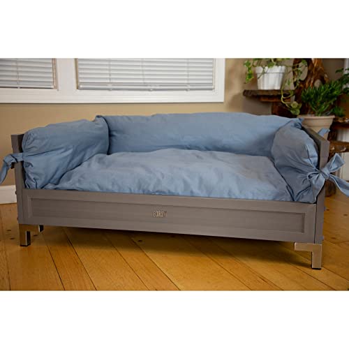 New Age Pet ECOFLEX Manhattan Raised Dog Bed, Moisture Resistant Frame with Stainless Steel Accents, Memory Foam Cushion, Grey, Large by New Age Pet - Image 7