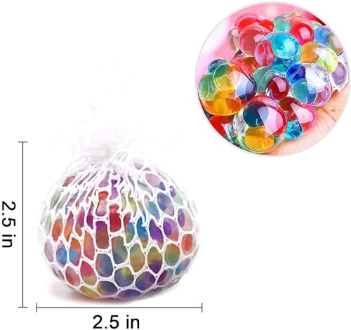 Image of Non-Toxic Rubber Sensory Squishy Mesh Soft Balls Toys for Kids, Slime Squishy Stress Relief Mesh Ball for Hand Therapy Relief, Stress Relief Toys to Help Anxiety, Autism, Ideal Gift (Pack of 2)