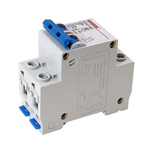 RKURCK 2 Pole 400V Low-voltage Miniature Circuit Breaker 50A Din Rail Mount DZ47-63 C50, white - Image 3