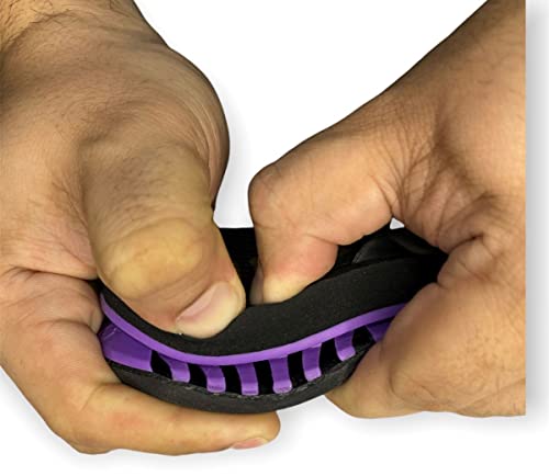 Chinelo Feminino Com Salto DuRio Air Para Esporão Fascite Plantar Ortopédico Vegano (Roxo, G, br_foo