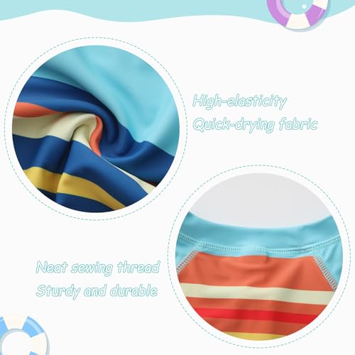 Image of Girls One Piece Rash Guard Swimsuits for Girl Short Sleeve Bathing Suits with Front Zipper Sun Protection Swimwear 3-16 Years
