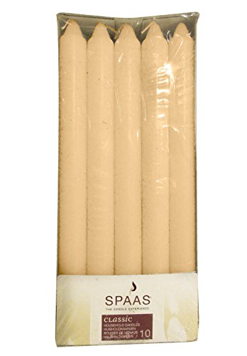 Bougies flambeaux de 25,4 cm ivoire lot de 10 chandelles pour bougeoir