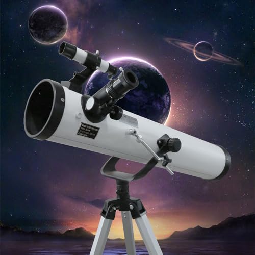 Image of Reflector Telescope, (35X-875X) Focal Length Astronomy Reflector Telescopes for Adults and Kids-with 3 Eyepieces,5X Barlow Lens,Moon Filter and Smartphone Adapter