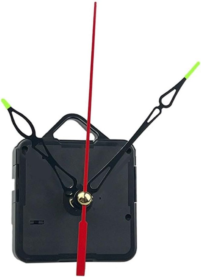 Silent Quartz Clock Movement Kit with Long 13mm Shaft DIY Wall Clocks, Wooden//Craft Clocks, Replacement Mechanism Panels 2-3mm Thick, AA Battery Powered(C)