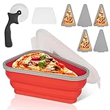 🍕【Vielseitigkeit】- Meal Prep Box. Die klappbar pizza zubehör aus silikon können auch Sandwich, Käse, Kuchen, Gemüse, Obst, Speck, Schinken, Nudeln, Salat, Hamburger und mehr aufbewahren. Die tragbare Käsedose Wurstbox mit Deckel kann auch als bento lunchbox zum Transport von Lebensmitteln verwendet werden. Es ist ein gutes Küchenzubehör für Ihr Wohnmobil, Reisen, Camping geschirr, Grillen, Picknick, Wandern und andere Anlässe.