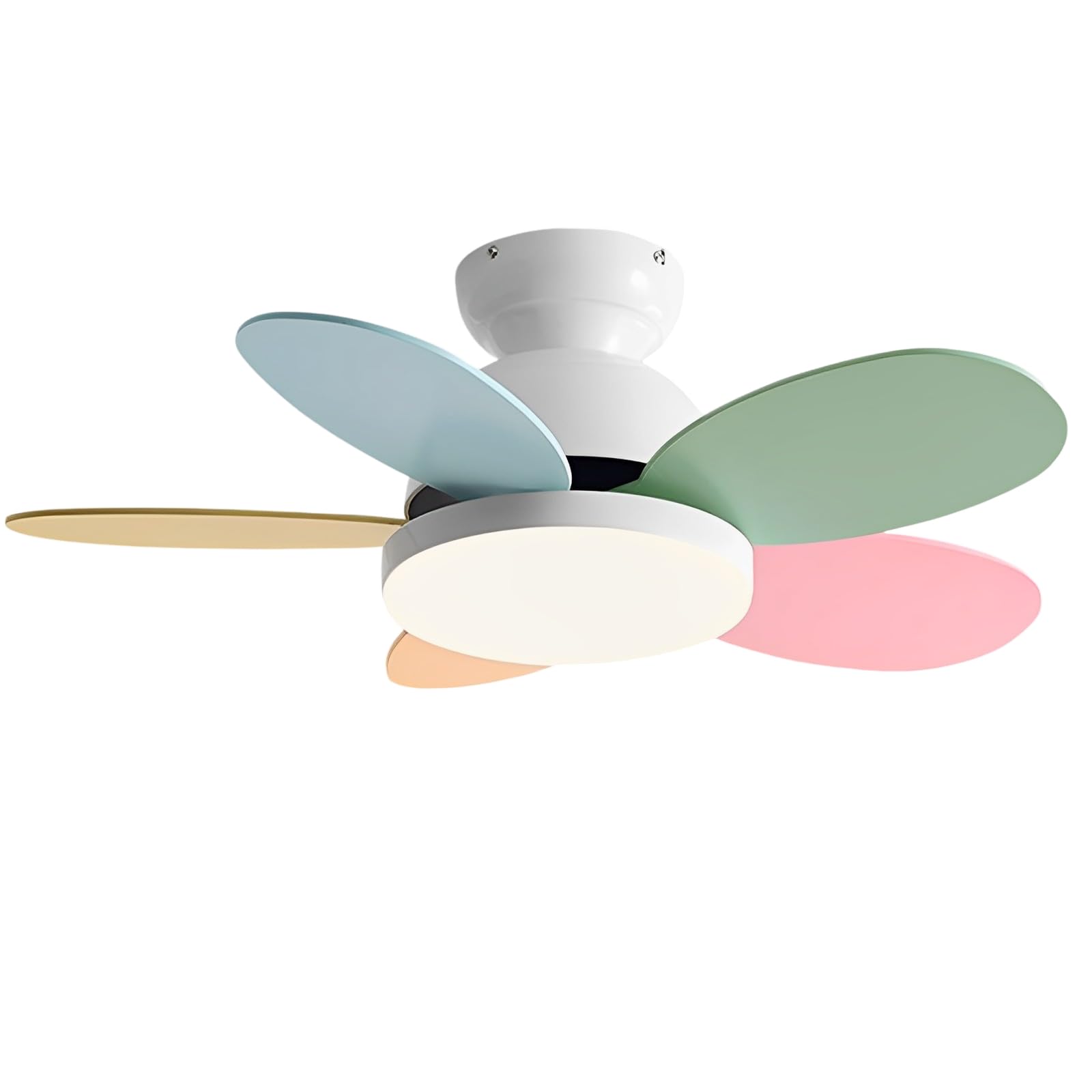 Ventilateur de plafond moderne bureau ou salon avec 5 pales en bois