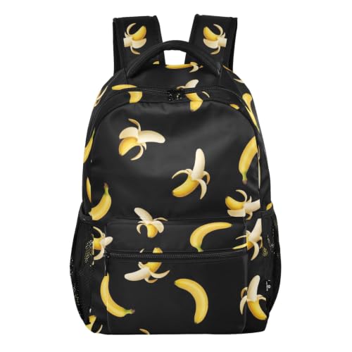 Sac à dos voyage enfants motif bananes confort ergonomique et bretelles rembourrées taille S