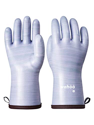 LANON Protection Ofenhandschuhe aus flüssigem Silikon zum Kochen, Backen, Grillen, hitzebeständige Brathandschuhe, rutschfest, BPA-frei, groß Cover