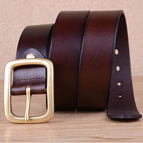 Genuine Leather Belt,Men's Formal Belt Copper Buckle Classic And Fashion Versatile Business Belt3