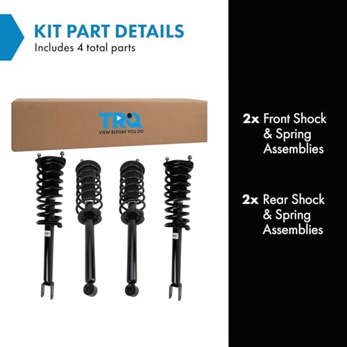 Image of TRQ Shock & Spring Assembly Set Compatible with 2007-2017 Lexus LS460