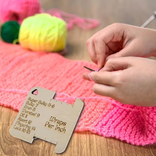 Accessoires de tricot en bois : outils de mesure durables de haute précision