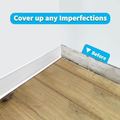 Image of Art3d 20 ft Flexible Peel and Stick Crown Molding Trim, Wall Decor, White