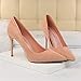 Hee grand Women's Heels Pointed Toe 4IN Heel Pumps Fashion Suede Wedding Dress Shoes Stiletto Office Lady High Heels,Pink 7