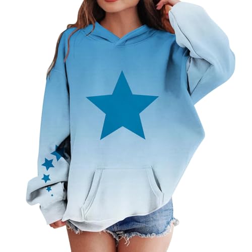 Uillui Girls Oversized Hoodies Fleece Pullover Sweatshirts Tween Girls Trendy Casual Outfits Cute Preppy Fall Winter Clothes