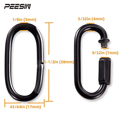 Peesin Black Pendant Light Fixture Chain, 6 Feet Lighting Hanging Chain, Pendant Lamp Fixture Chain Extension With Connection Locks, Heavy Duty Lighting Chain Replacement For Chandelier, Plants, 50 Bl #TOP4