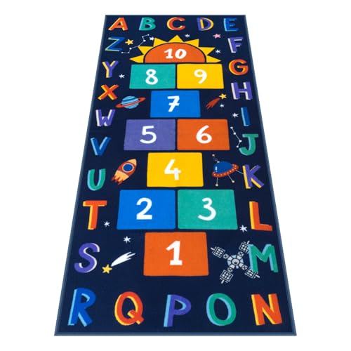 STARUIA Washable Hopscotch Kids Rugs for Playroom, Colorful...