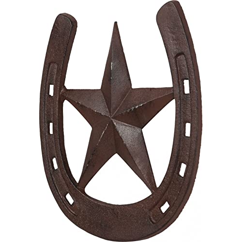 Ferro di Cavallo Portafortuna 31 x 29 cm Made in Italy in ghisa da Finitura Anticata Porta Fortuna