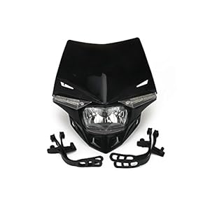Jfgracing S2 12 V 35 W Moto Universel Phare Lampe Frontale Lampes LED pour Dirt Pit Bike – Noir
