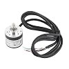 Incremental Rotary Encoder, 600P R Magnetoelectric Incremental Quadrature Encoder 5V to 24V AB 2 Phases Shaft 6mm