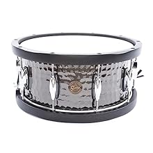 6.5" X 14" Snare Drum 1.2mm hammered black steel 45 Degree bearing edge 4mm die Cast hoops 10 lugs