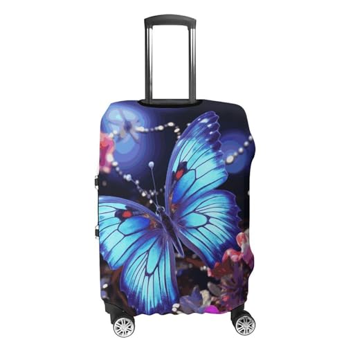 Carry on Luggage Cover Beauty Butterfly Suitcase Covers for Luggages Tsa Approved Travel Luggage Sleeve Protector Elastic Suitcase Protector Anti-Scratch Washable Fits 19-30 Inch Case -S4