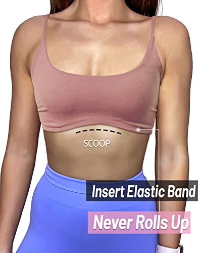 Image of Danysu Backless Sports Bra Soft Workout Tops with Removable Padded Yoga Training Bras Strappy Going Out Top