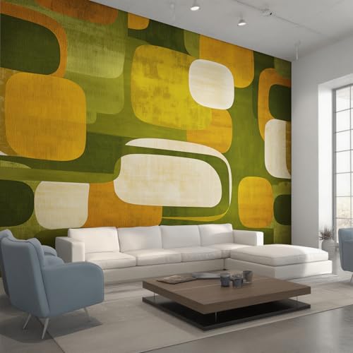 Fresque murale intissé géométrique moderne retro haut de gamme - 5