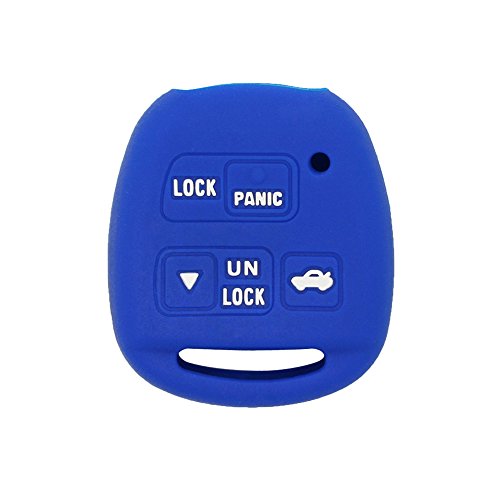 BROVACS Silicone Cover Protector Case Holder Skin Jacket Compatible with TOYOTA LEXUS 3 Button Remote Key Fob CV2423 Deep Blue - Image 2