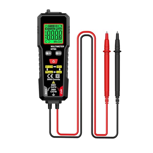HT93 Portable Digital Multimeter Auto-Ranging 600V AC/DC Voltage NCV Continuity Test Multitester