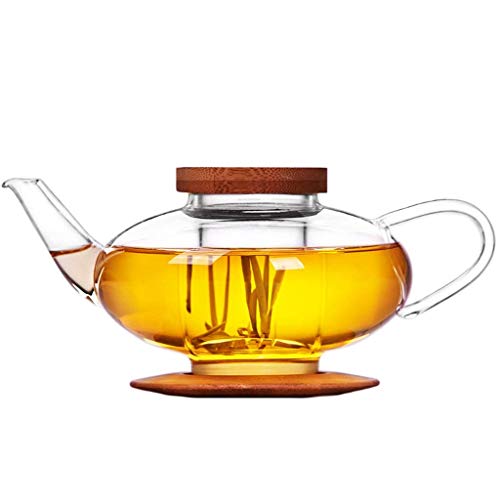 Glas Teekanne Dicker hitzebeständiger Wasserkocher Home Tea Set Gesundheitstopf 750ml