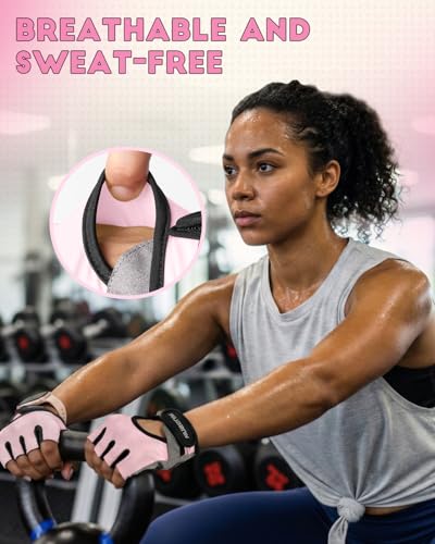 Image of VINSGUIR Workout Gloves for Men and Women, Weight Lifting Gloves with Excellent Grip, Lightweight for Gym Exercise, Cycling, Cross Training, Pull ups, Fitness, Climbing and Rowing