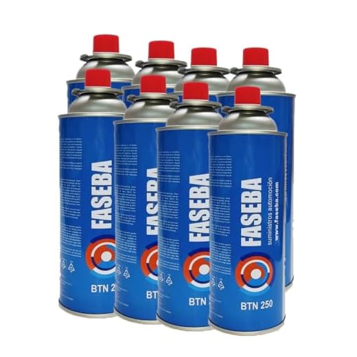 8 Unidades de Cartucho de Gas para Camping CP250 227 g con sistema de seguridad. Ideal para cocinas portátiles, sopletes, hornillos quemadores. bombona camping gas portátil, cartucho camping gas.