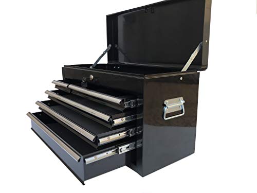 Workington Portable Metal Tool Chest With 6 Drawers, 24" 6-Drawer Tool Chest Cabinet With Ball Bearing Drawer Slides, Steel Tool Storage Box Organizer 4005 Black #TOP3
