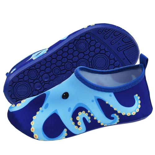 Zapatillas de estar por casa para niños, antideslizantes, zapatillas de deporte para niños y niñas, suaves, zapatos descalzos, transpirables, unisex, zapatillas ligeras, azul celeste, 6-7 Años