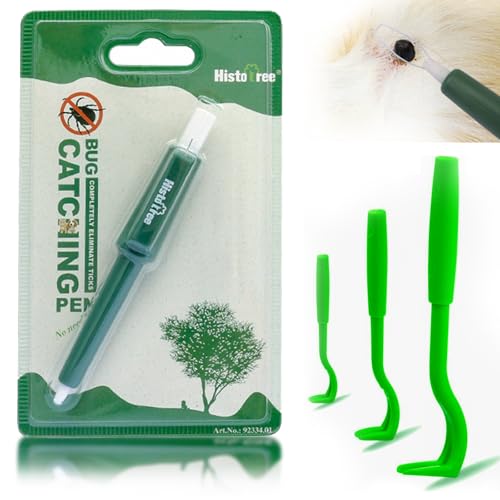 FePen Pinza Garrapatas, Pinza Garrapatas Gatos con 3 Clips para Garrapatas, Garrapatas para Perros, Garrapatas Ganchos para Garrapatas, Quita Garrapatas, Eliminador Eficaz de Garrapatas