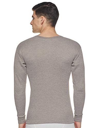 THERMOCOT Winter Thermal Top for Men in Cotton Blend | Round Neck Winter Wear | Full Sleeves and Snug Fit | Premium Warms Vest for Men | Pack of 1 Brown - Image 2 thumbnail