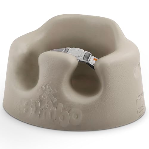 Image of Bumbo Baby Floor Seat, Portable Infant Sit Up Activity and Eating Chair, Taupe