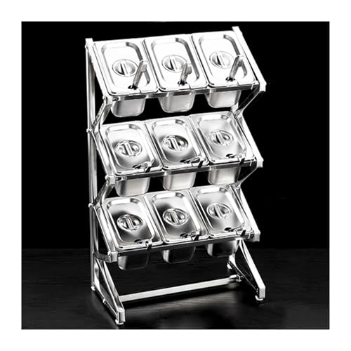 Estante de almacenamiento de cocina expandible con estante, organizador versátil para condimentos, especias y dispensación de alimentos, ideal para bufés de cocina y espacios limitados