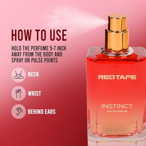 Image of Red Tape Instinct Eau De Parfum for Men 100ML Perfume Spray | Long Lasting Woody & Musky Fragrance | Premium Scent | Sophisticated Masculine Aroma | Luxury Gift for Men