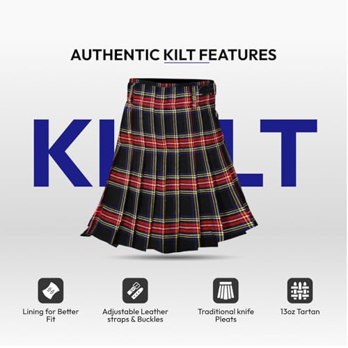 Image of Authentic Scottish Men's Tartan Kilts - Highland Light Weight Value Kilt | Embrace Your Heritage with Comfort