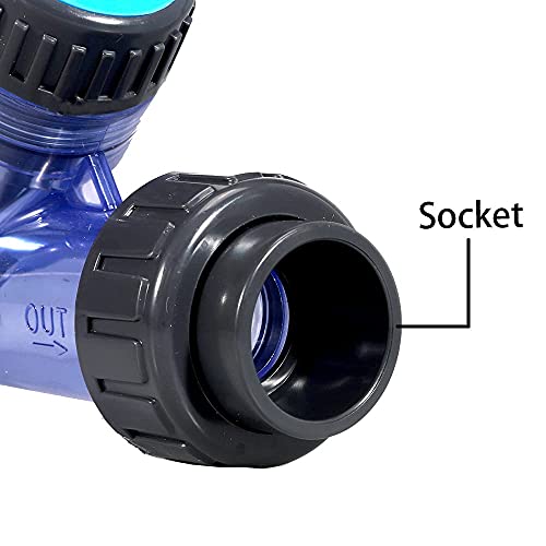 Image of TOMEX 3 /4'' Y-Strainer - Clear UPVC Sediment Y-Strainer, True Union, 20 Mesh, Socket Female [Socket 3 /4 Inch]